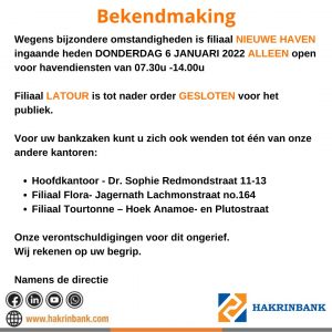 beperkte dienstverlening