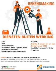diensten buiten werking