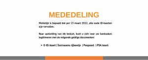 mededeling oude id kaarten