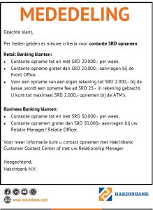 Instructie Contante SRD lichting