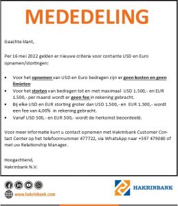 nieuwe criteria usd en eur