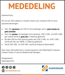nieuwe criteria usd en eur