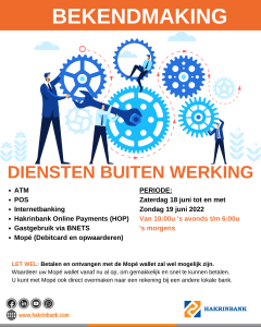 diensten buiten werking